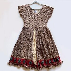 Vintage 70’s Papillon floral gauze boho dress